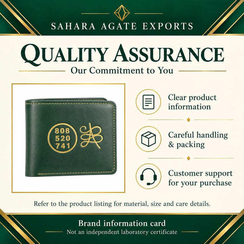 Green Success Wallet with 808 520 741 & Gold Symbol