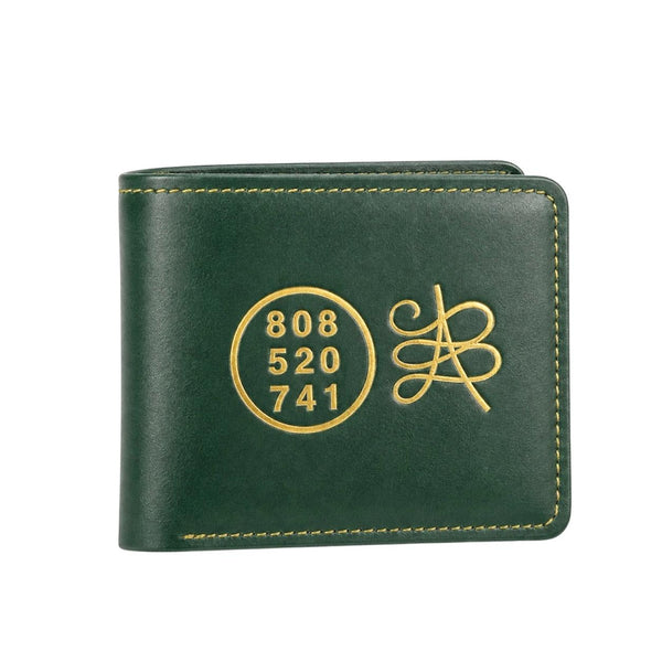 Green Success Wallet with 808 520 741 & Gold Symbol