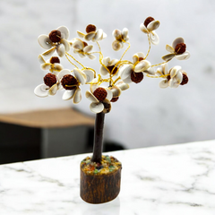 Natural Gomti Chakra Rudraksha Tree with 54 Beads – Handcrafted Vastu Tree for Positive Energy, Weal