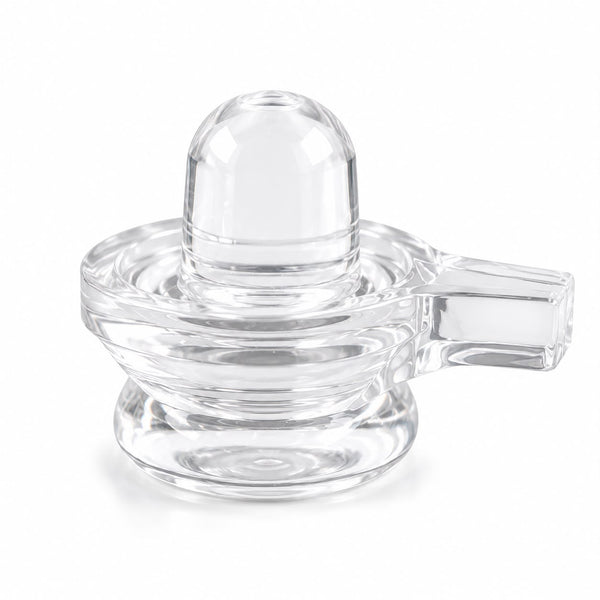 Natural Clear Quartz Crystal Shivling (Shiva Lingam) with Yoni Base | Premium Healing Stone for Puja
