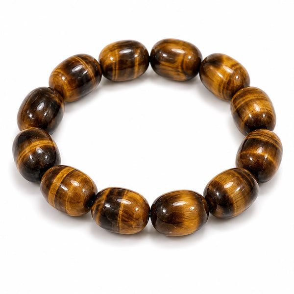 Tiger Eye Tumbled Bracelet | Natural Crystal Gemstone Bracelet