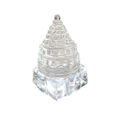 Natural Sphatik Shree Yantra for Wealth, Positivity & Vastu Correction – Handcrafted Crystal Energy