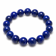 Natural Lapis Lazuli Bracelet 10 mm | Wisdom & Intuition Crystal Bracelet for Reiki, Meditation & Sp