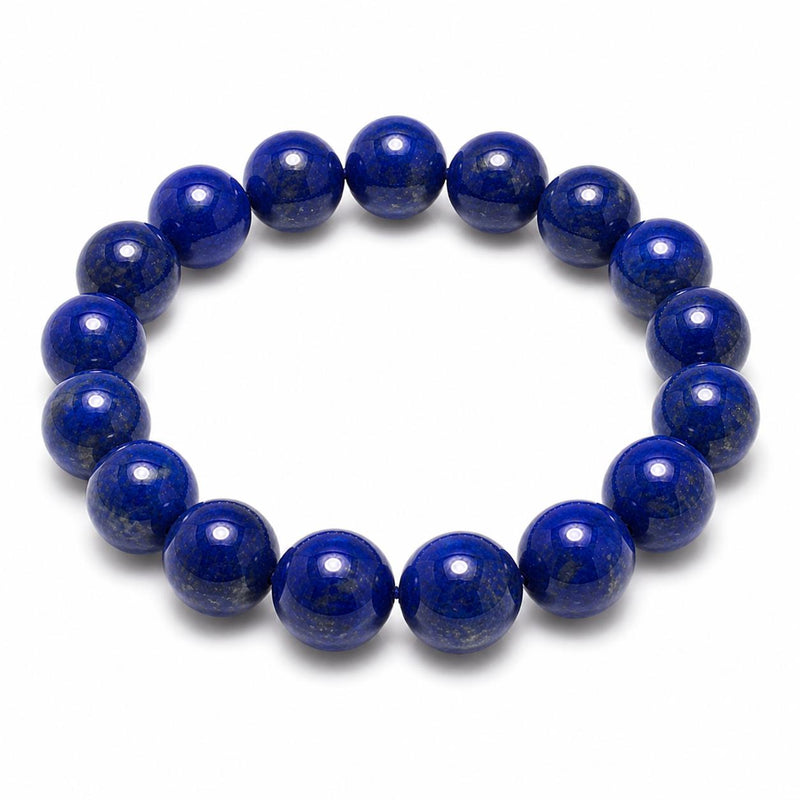Natural Lapis Lazuli Bracelet 10 mm | Wisdom & Intuition Crystal Bracelet for Reiki, Meditation & Sp