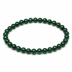 Green Jade Diamond Cut Bracelet 6mm | Natural Crystal Beaded Bracelet